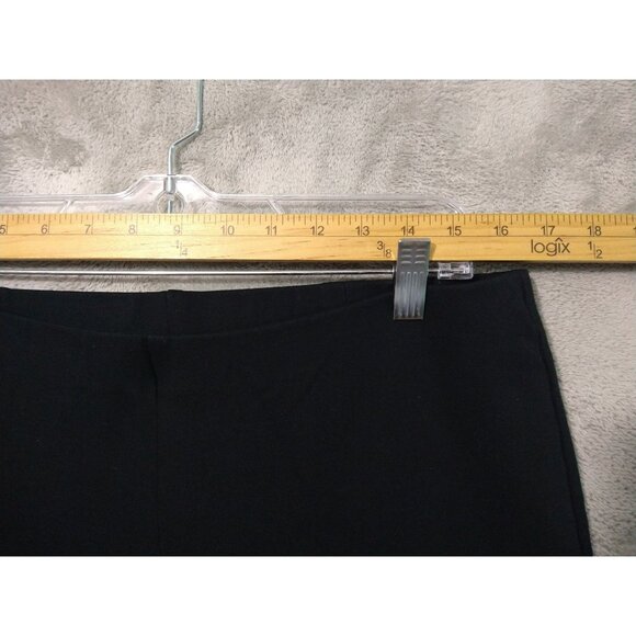 Eileen Fisher Pants Womens Large Petite Black Viscose Jersey Slouchy Tapered - Picture 3 of 9